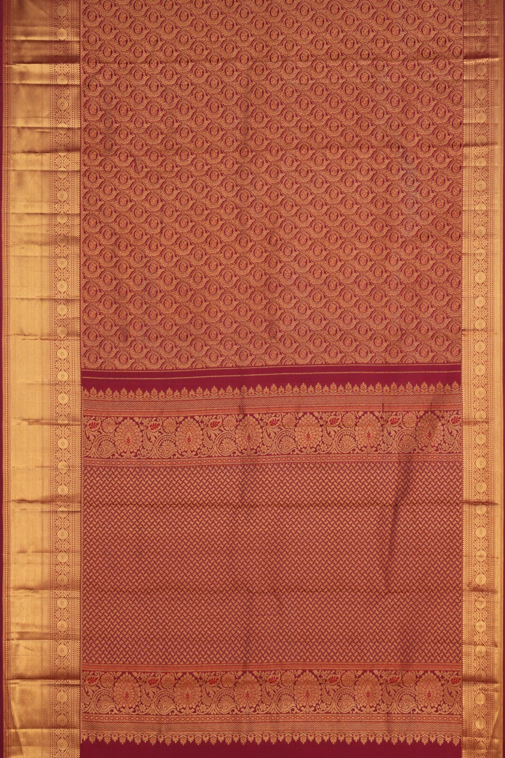 Image of Kanchipattu Brocade Maroon Saree